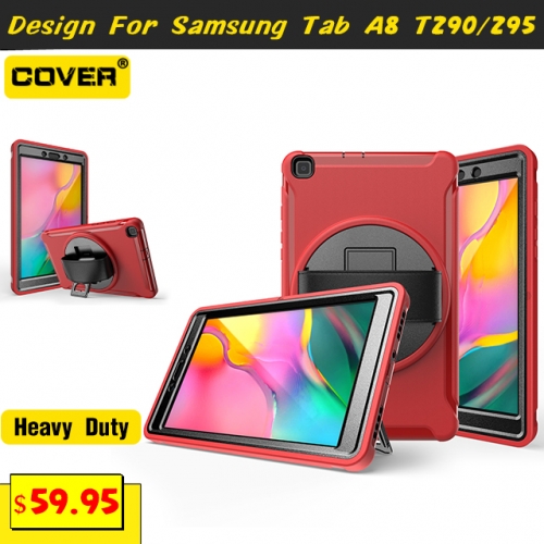 Smart Stand Heavy Duty Case For Galaxy Tab A 8.0 T290/295 With Hand Strap