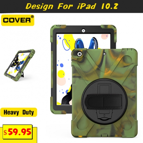 Smart Stand Anti-Drop Case For iPad 10.2 2019/2020 With Hand Strap