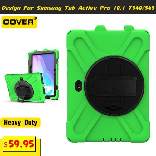 Smart Stand Heavy Duty Case For Galaxy Tab Active Pro 10.1 T540/545 With Pen Slot And Hand Strap
