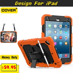 Smart Stand Anti-Drop Case For iPad Mini 4/5 7.9 With Hand Strap And Shoulder Strap