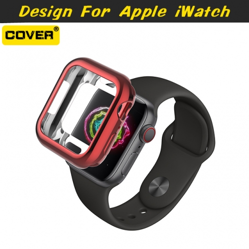 Protective Case+Tempered Glass 2 in 1 For Apple iWatch Series 4 40MM 44MM