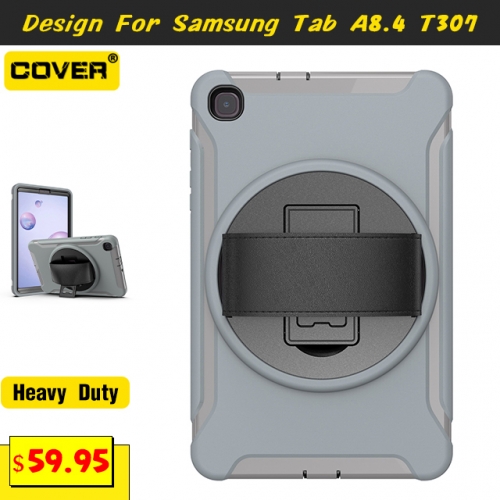 Smart Stand Heavy Duty Case For Galaxy Tab A 8.4 T307 With Hand Strap