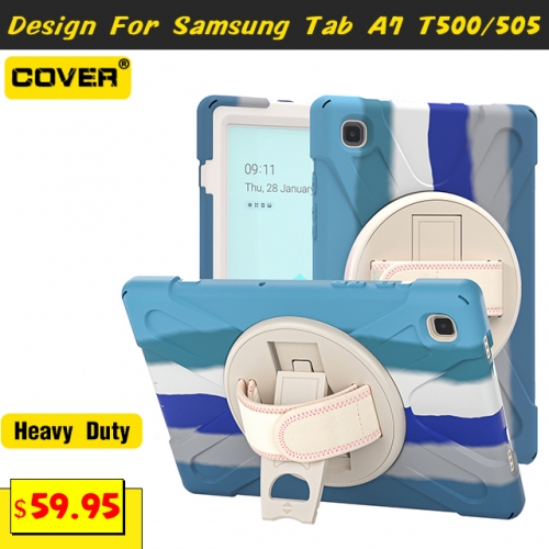 Smart Stand Heavy Duty Case For Galaxy Tab A7 10.4 T500/505 With Pen Slot And Hand Strap