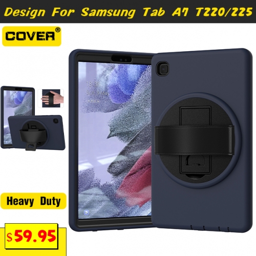 Smart Stand Heavy Duty Case For Galaxy Tab A7 Lite 8.7 T220 With Hand Strap