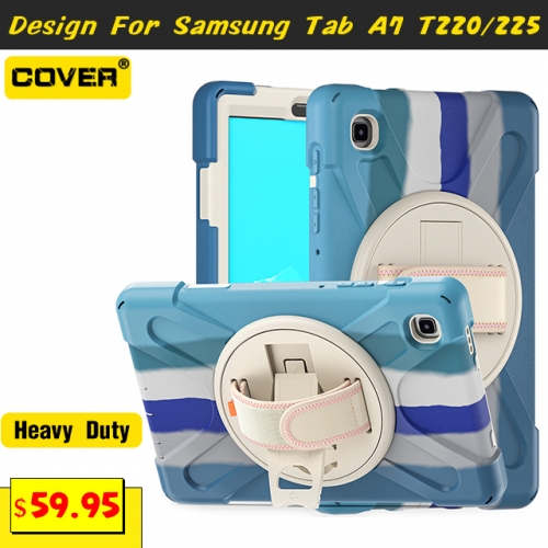 Smart Stand Heavy Duty Case For Galaxy Tab A7 Lite 8.7 T220/225 With Pen Slot And Hand Strap