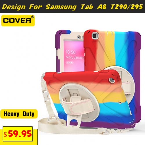 Smart Stand Heavy Duty Case For Galaxy Tab A 8.0 T290/295 With Pen Slot And Shoulder Strap