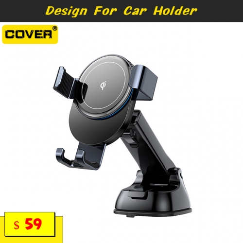 15W Wireless Charging Gravity Car Holder For 4.7-6.8 inch Mobile Phone