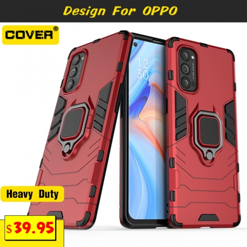 Smart Stand Heavy Duty Case For OPPO A74/A54/A53/A15