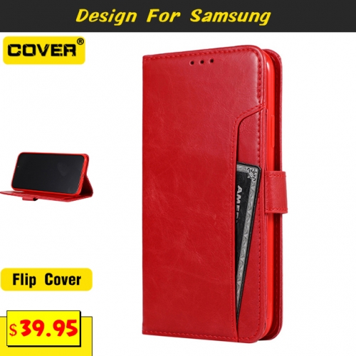 Leather Wallet Case For Samsung Galaxy S9/S9 Plus/S10/S10 Plus/S10E/S20/S20 Plus/S20 Ultra