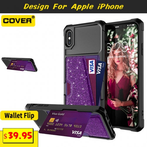Leather Wallet Case For iPhone X/XS/XR/XS Max/6/7/8 Series