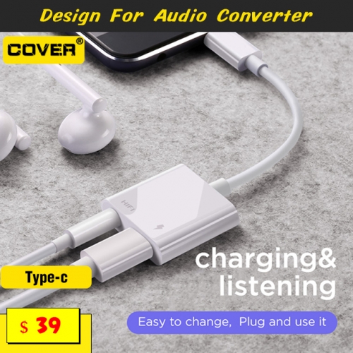 Type-C Audio Adapter 3.5MM Port Listen To Music While Charging