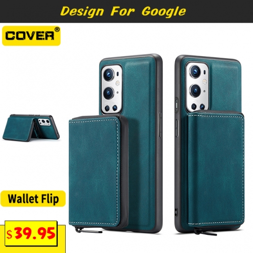 Leather Wallet Case For Google Pixel 5