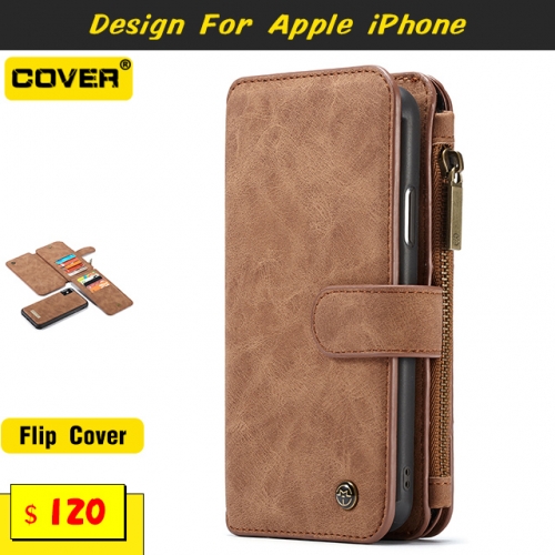 Leather Wallet Case For iPhone 14/14 Pro/14 Max/14 Pro Max/13/12/11/X/XS/XR/XS Max/8/7/6
