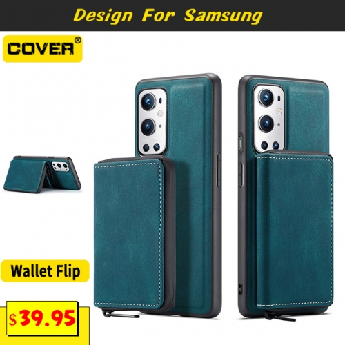 Leather Wallet Case For Galaxy Note 20/Note 20 Ultra/Note 10/Note 10 Plus/Note 9/Note 8