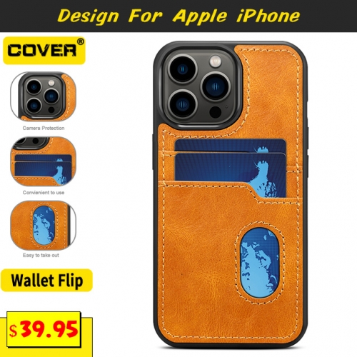 Leather Wallet Case For iPhone 13/13 Pro/13 Pro Max/13 Mini