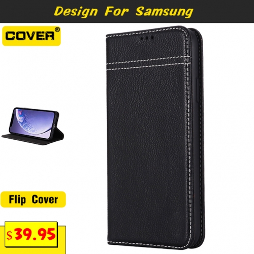 Leather Wallet Case For Samsung Galaxy S21/S21 Ultra/S21 Plus/S21 FE/S20/S20 Plus/S20 Ultra/S20 FE/S10/S10E/S10 Plus/S9/S9 Plus/S8/S8 Plus