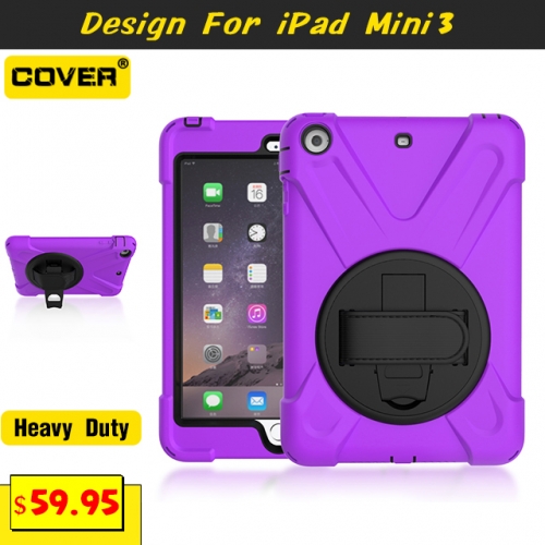 Smart Stand Anti-Drop Case For iPad Mini 1/2/3 7.9 With Pen Slot And Hand Strap