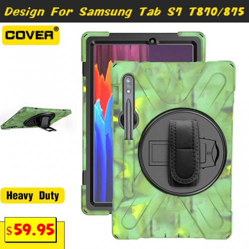 Shockproof Heavy Duty Case For Galaxy Tab S7 11 T870/T875 With Pen Slot And Hand Strap