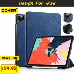 Leather Flip Cover For iPad Mini4/Mini5/iPad 9.7 inch/iPad 10.2 inch/iPad 10.5/iPad 11 inch