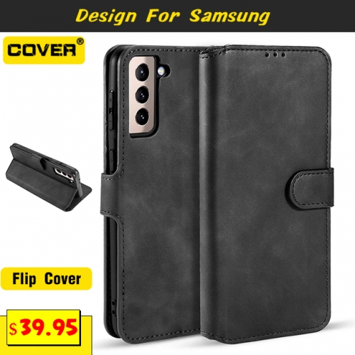 Leather Wallet Case For Samsung Galaxy S21/S20/S10/S9/S8 Series