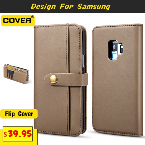 Leather Wallet Case For Galaxy S10/S10 Plus/S10e/S9/S9 Plus/S8/S8 Plus/Note9/Note8