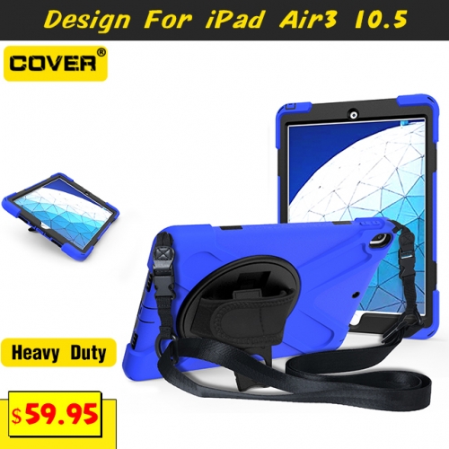 Smart Stand Anti-Drop Case For iPad Air 3 10.5/Pro 10.5 With Shoulder Strap