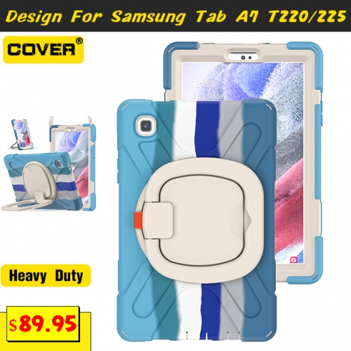 Handle Grip Heavy Duty Case For Galaxy Tab A7 Lite 8.7 T220/225 With Pen Slot And Shoulder Strap