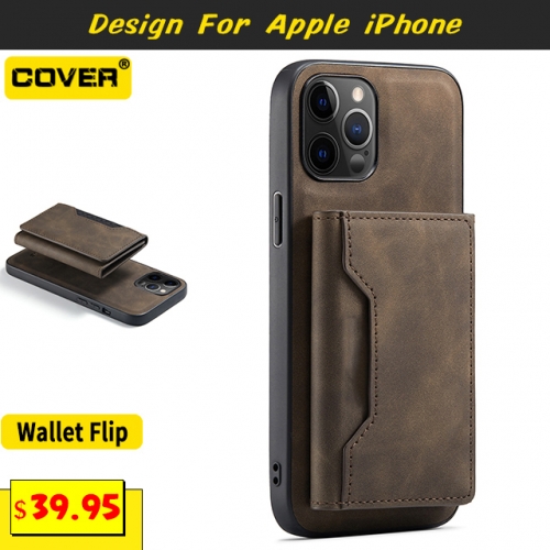 Leather Wallet Case For iPhone 14/14 Pro/14 Max/14 Pro Max/SE3/13/12/11/X/XS/XR/XS Max/7/8