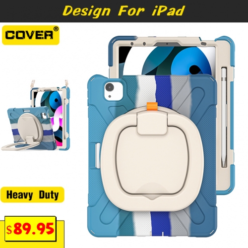 Handle Grip Heavy Duty Case For iPad Air 4 10.9 With Pen Slot And Shoulder Strap