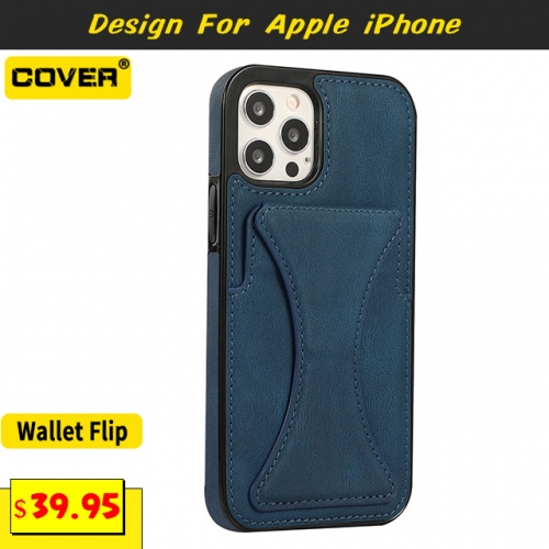 Leather Wallet Case For iPhone 12/12 Pro/12 Pro Max/12 Mini/11/11 Pro/11 Pro Max/X/XS/XR/XS Max/7/8 Series