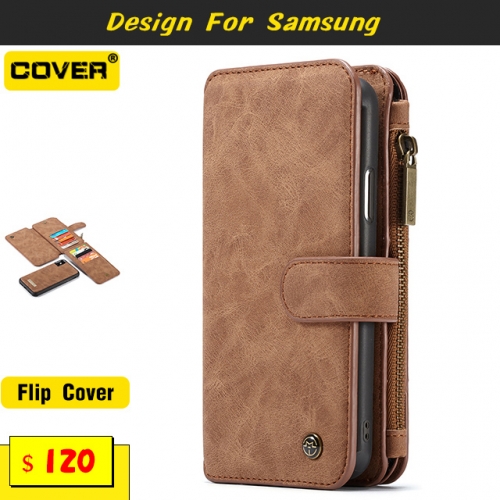 Leather Wallet Case For Samsung Galaxy S21/S21 Plus/S21 Ultra/S20/S20 Plus/S20 Ultra/S10/S10 Plus/S10E/S9/S9 Plus/S8/S8 Plus