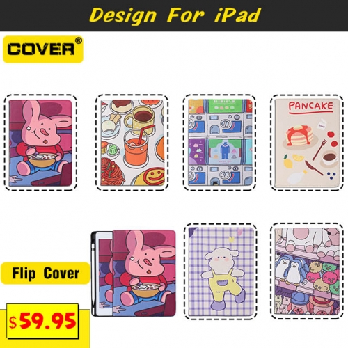 Instagram Fashion Flip Cover For iPad 5/6/7/8/9/Air3/4/Mini4/5/6/Pro 9.7/10.5/Pro 11 2018/2020/2021 With Pen Slot