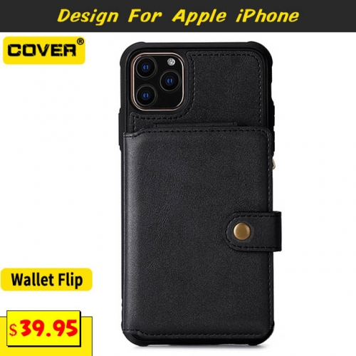 Leather Wallet Case For  iPhone 13/13 Pro/13 Pro Max/13 Mini/12/12 Pro/12 Pro Max/12 Mini/11/11 Pro/11 Pro Max/X/XS/XR/XS Max/6/7/8 Series