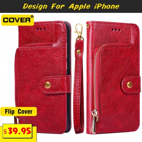 Leather Wallet Case For iPhone 14/14 Pro/14 Max/14 Pro Max/SE3/13/12/11/X/XS/XR/XS Max/SE2/6/7/8