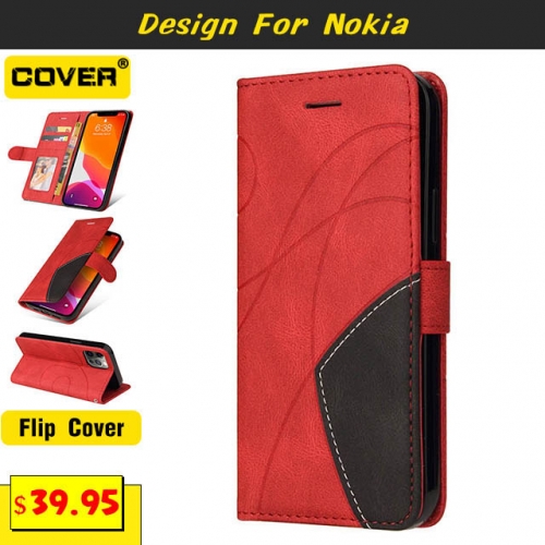 Leather Flip Cover For Nokia 3.4/5.4/G50/X20