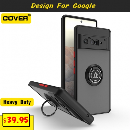 Shockproof Heavy Duty Case For Google Pixel 6/6 Pro With Ring