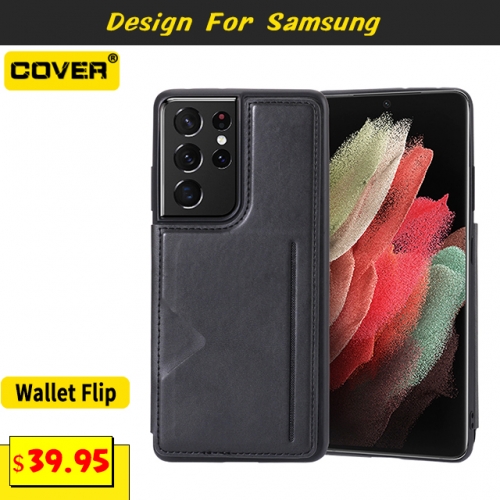 Leather Flip Cover For Samsung Galaxy Note20/Note20Ultra/Note10/Note10Plus/Note9