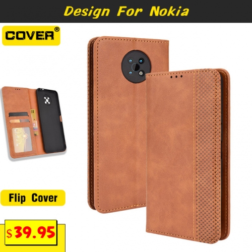 Leather Flip Cover For Nokia G50