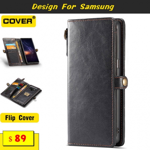 Leather Wallet Case For Samsung Galaxy S20/S20 Plus/S20 Ultra/S10e/S9/S9Plus/S8/S8Plus