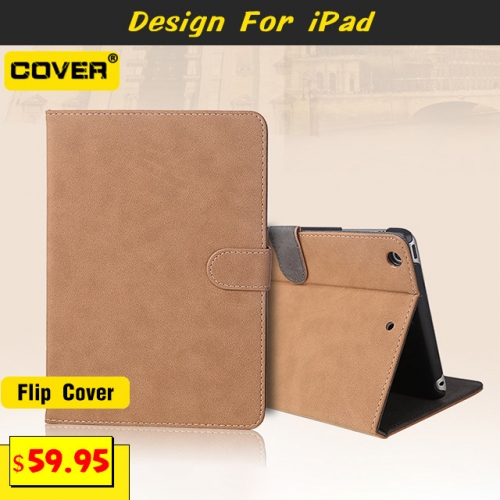 Leather Flip Cover For iPad 2/3/4/5/6/7/8/9/Mini1/2/3/4/5/6/Air1/2/3/4/Pro 10.5