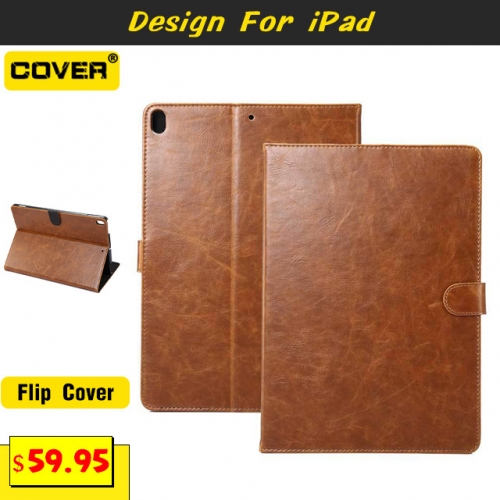 Leather Flip Cover For iPad 2/3/4/5/6/7/Mini1/2/3/4/5/Air2/3/4/Pro9.7/10.5/Pro 11 2018/2020/Pro 12.9