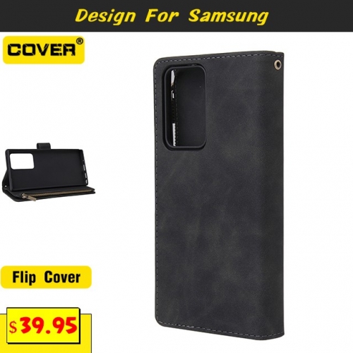 Leather Flip Cover For Samsung S20 Plus/Note 20 Plus/Note 20 Ultra