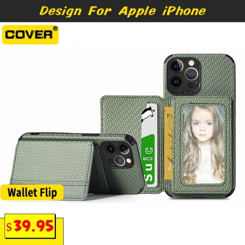 Leather Wallet Case For iPhone 13/13 Pro/13 Pro Max/13Mini/12/12 Pro/12 Pro Max/12 Mini/11/11 Pro/11 Pro Max/X/XS/XR/XS Max/SE2/6/7/8 Series