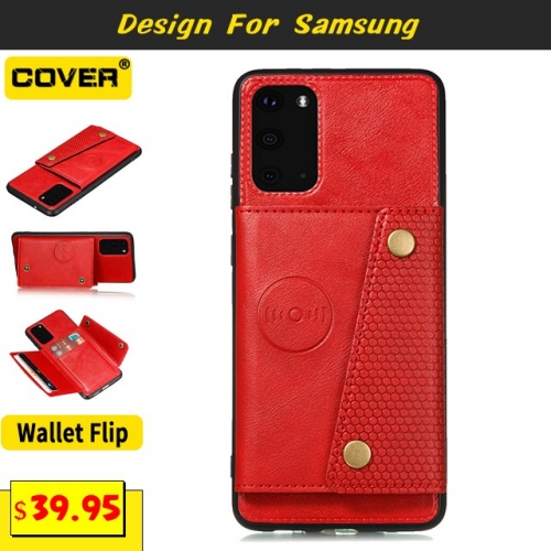 Leather Wallet Case For Samsung Galaxy S20/S20 Plus/S20 Ultra/S20 FE/S10/S10 Plus/S10e