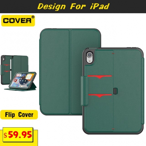 Leather Flip Cover For iPad 5/6/7/8/9/Mini4/5/6/Air2/4/Pro9.7/Pro 11 2018/2020/2021
