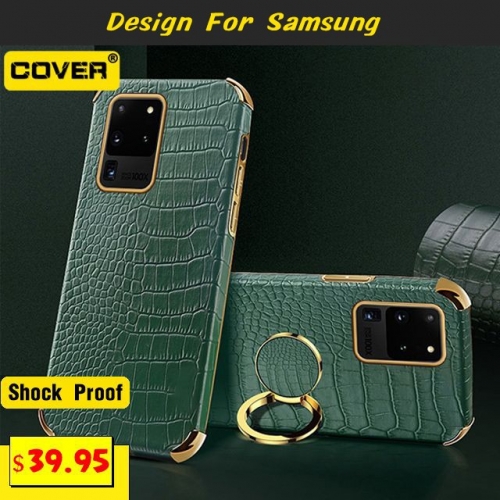 Anti-Drop Case For Samsung Galaxy S21/S20/Note20/Note20Ultra/A72/A52/A32/A12/A21S/A71/A51 With Ring