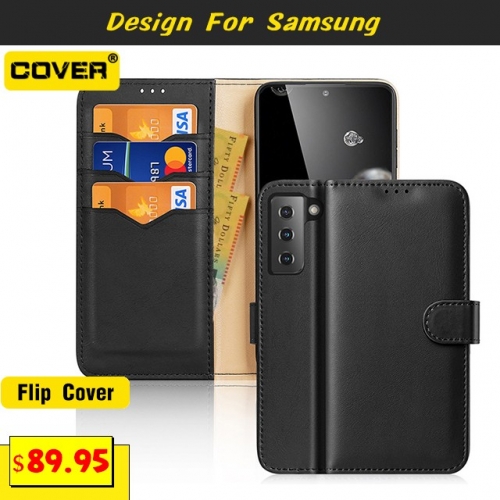 Leather Wallet Case For Samsung Galaxy S21/S21P/S21Ultra/S21FE