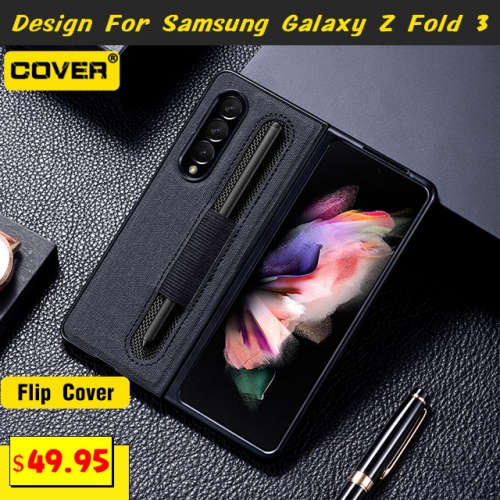 Leather Wallet Case For Galaxy Z Fold3