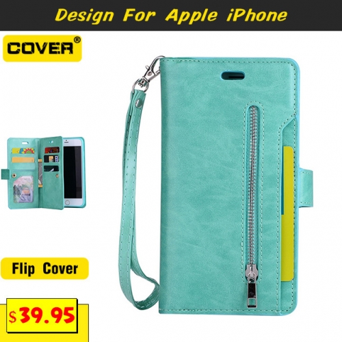 Leather Wallet Case For iPhone 12/12 Pro/12 Pro Max/12 Mini