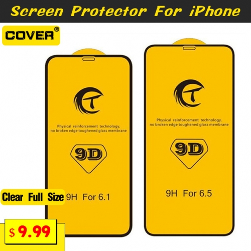 Clear Full Size Tempered Glass Screen Protector For iPhone
